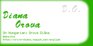 diana orova business card
